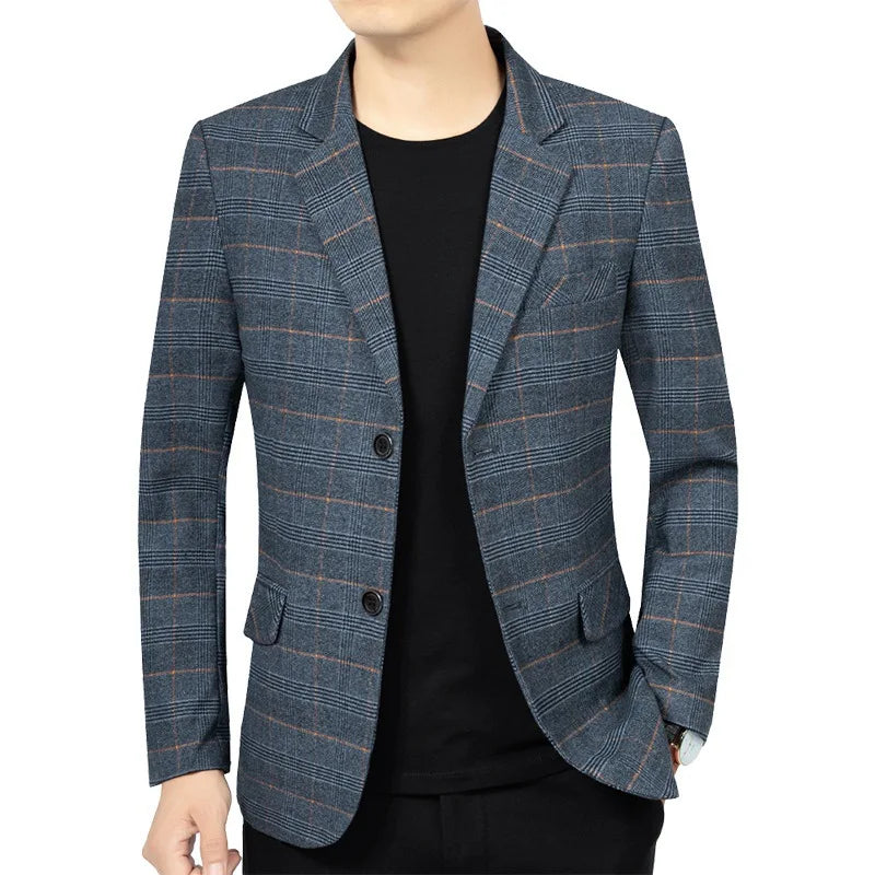 Blazer Men Fashion Premium Business Outdoor Gentleman Striped Stylishly Versatile British Style Casual Host of A Wedding Blazer