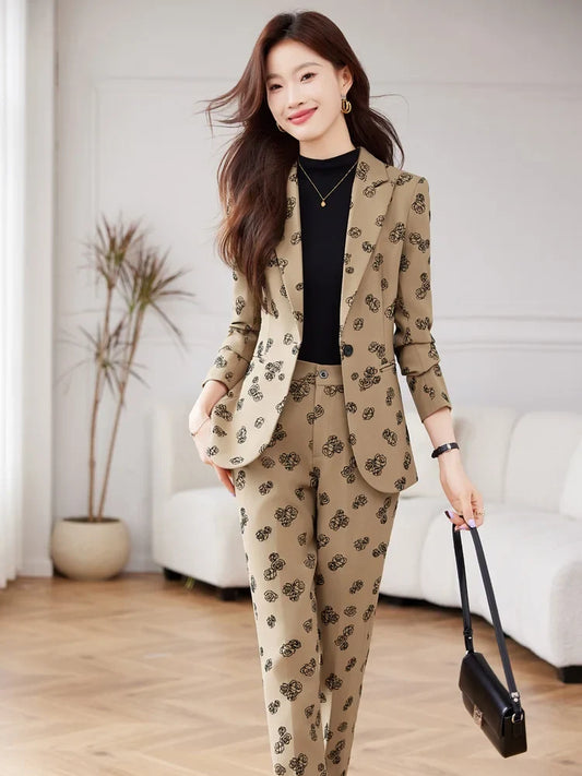 Professional Women's Fashionable Two-Piece Set High-Quality Blazer And Pants Elegant Refined Spring Summer 2026 Wear