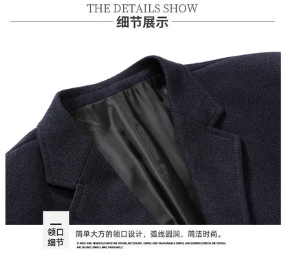 Blazer Autumn and Winter Men's Fashion Business Outdoor Travel Solid Color Wedding Youth Slimming Casual High Formal Wear Blazer