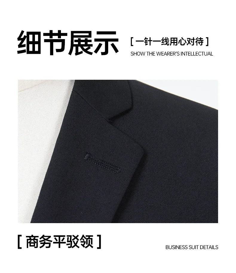 Men's Slim Fit Suit Set Blazer and Pants for Business Casual Wedding and Formal Occasions