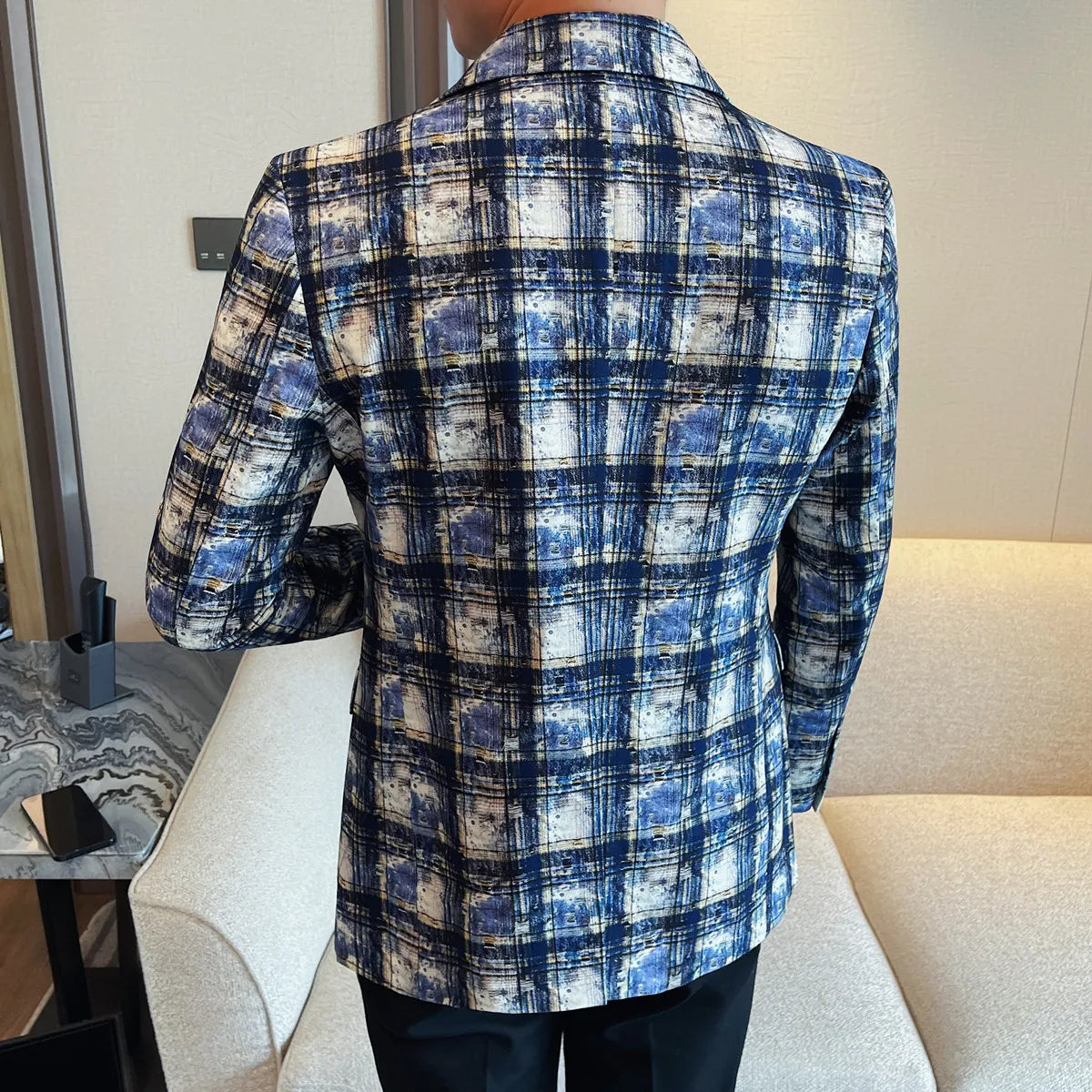 Autumn Winter Casual Suit Jackets Men's Korean Trendy Slim Handsome Wedding Business Blazer Streetwear Social Daily Dress Coat