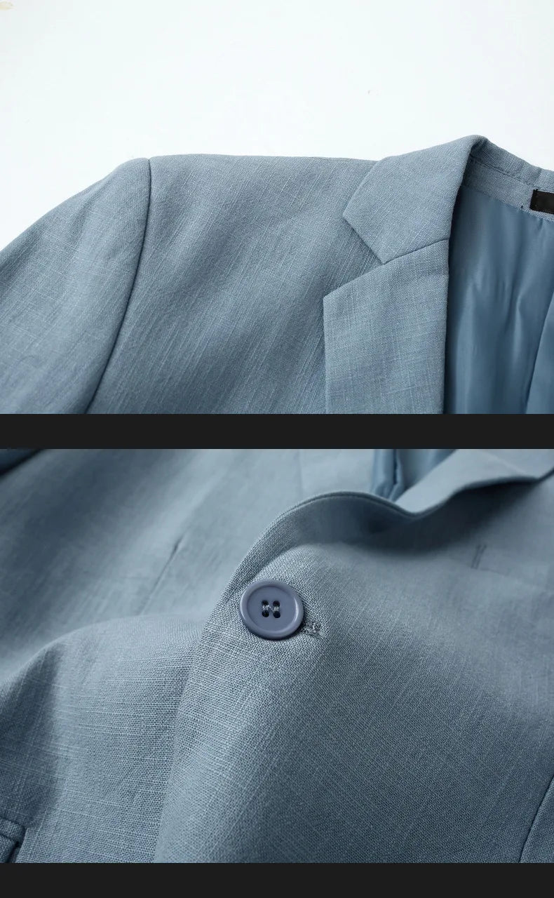 Blazer: A Fashionable Outdoor Men's Travel Gentleman's Versatile Solid-color Trend Leader for Casual and Breathable Wear. Blazer