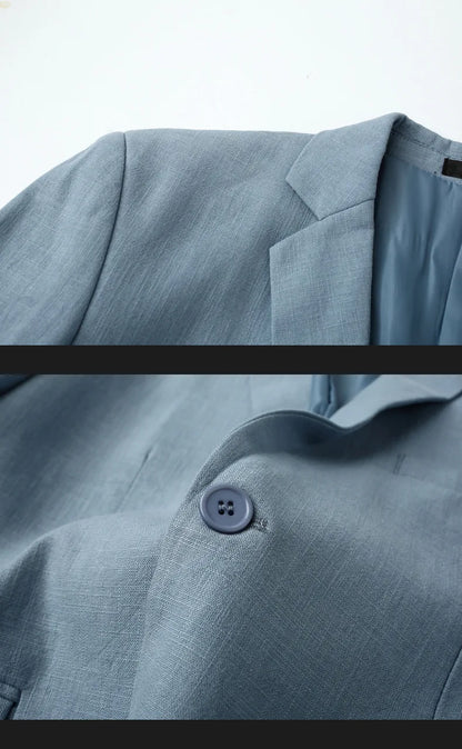 Blazer: A Fashionable Outdoor Men's Travel Gentleman's Versatile Solid-color Trend Leader for Casual and Breathable Wear. Blazer