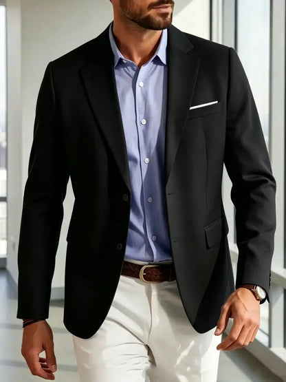 Mens Clothing 2026 Blazers Para Hombres Vintage Cotton Linen Single Button Designer Business Social Jaqueta Masculina Man Suits
