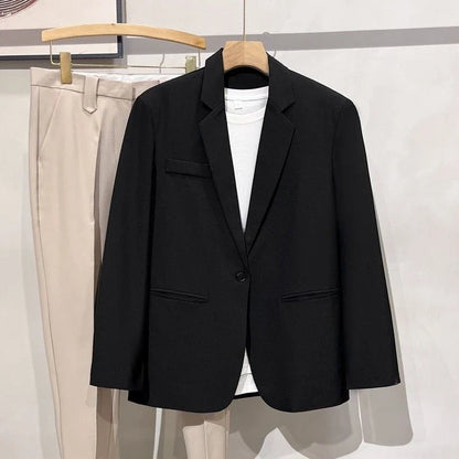 Men 2026 Korean Style Loose Blazer Spring Autumn Versatile Casual Suit Jacket Trendy Handsome Outerwear