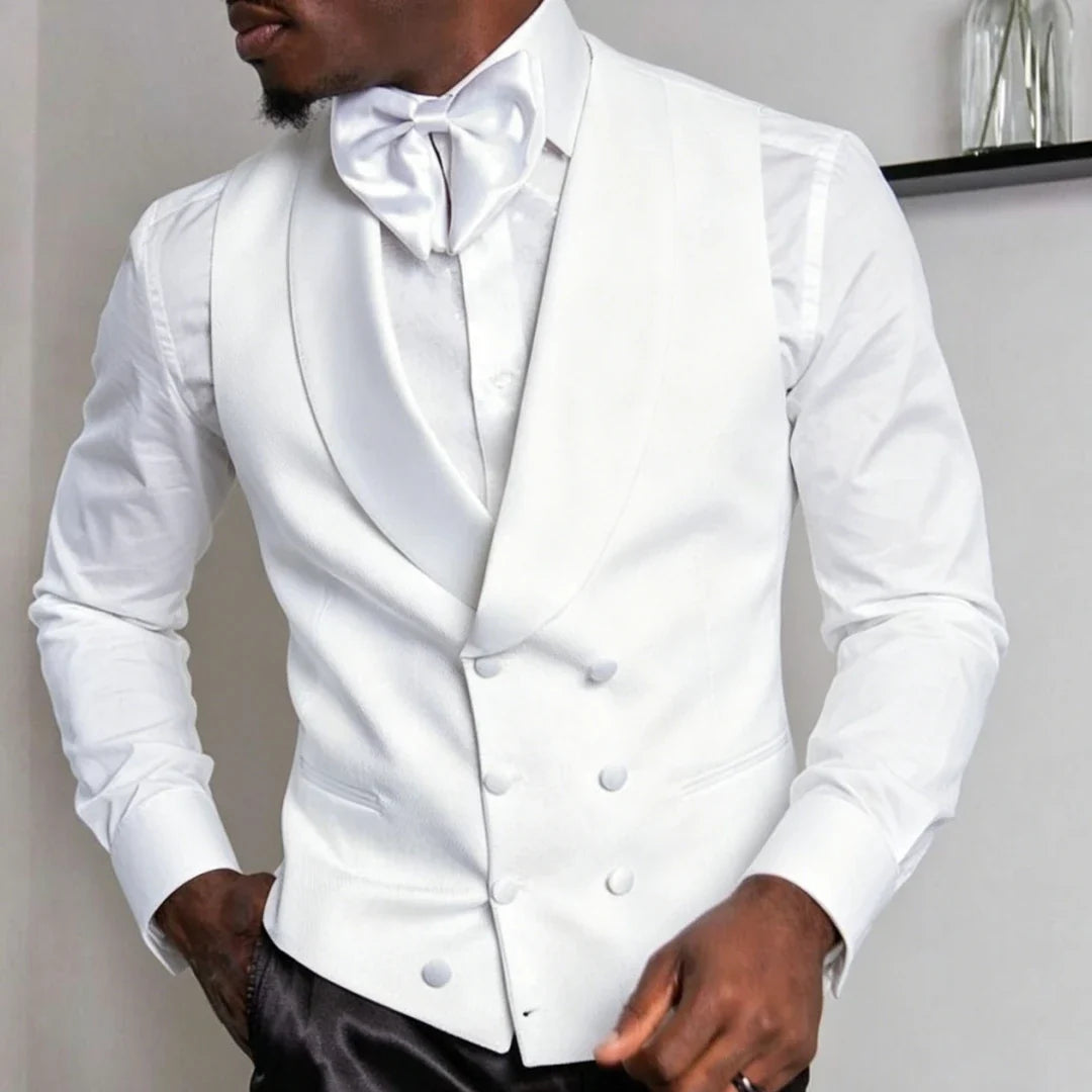 Men's Double Breasted Suit Vest for Wedding & Formal Occasions
