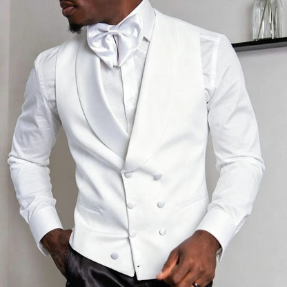 Men's Double Breasted Suit Vest for Wedding & Formal Occasions