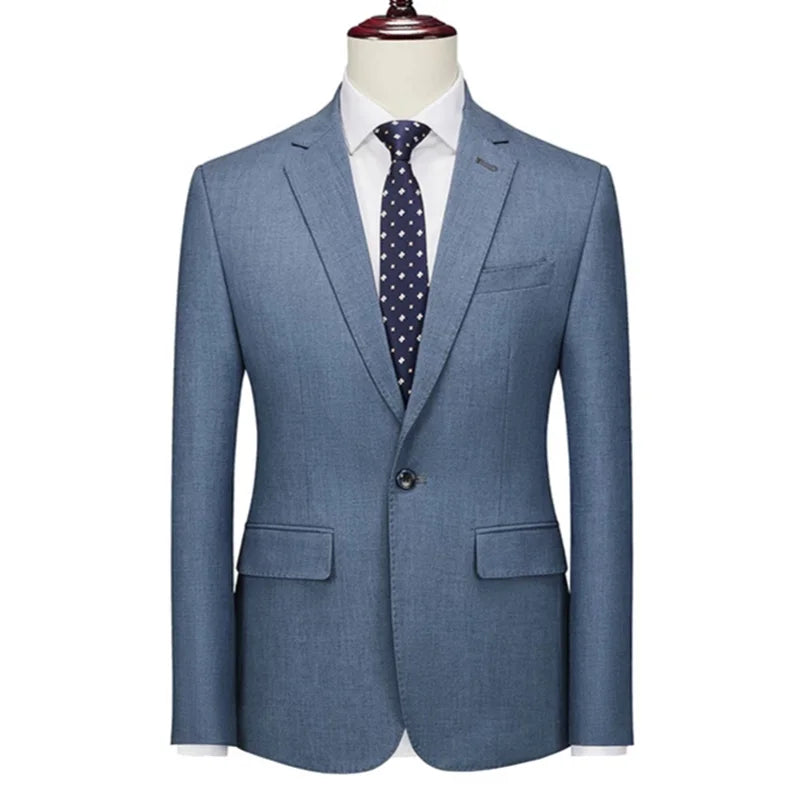 Men's Slim Fit Business Blazer – Single Breasted Formal Suit Jacket for Office & Casual Wear