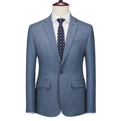 Men's Slim Fit Business Blazer – Single Breasted Formal Suit Jacket for Office & Casual Wear