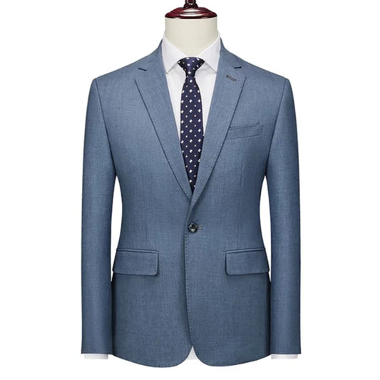Men's Slim Fit Business Blazer – Single Breasted Formal Suit Jacket for Office & Casual Wear
