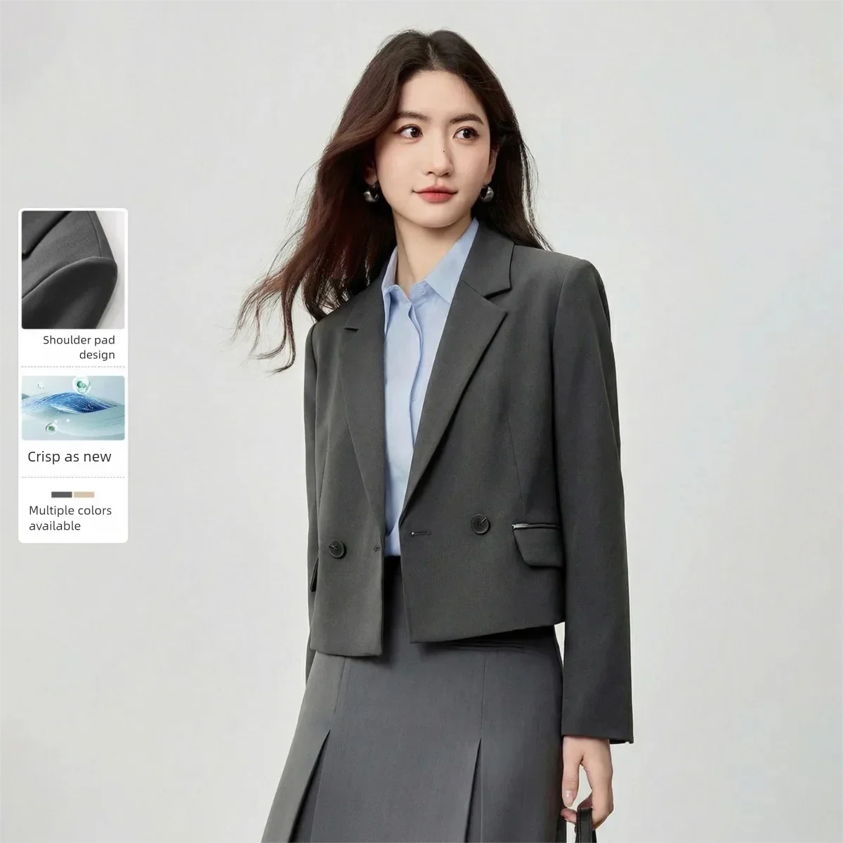 Women's Work Wear Blazer Commuter Suit Jacket 2026 Spring Office Lady Fashion Elegant Female Outfits 161XC6457X