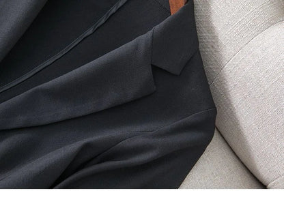 Spring Summer New Style Korean Version Silk Fashion Small Suit Jacket Women Thin Sleeve Seven Button Slim Fit Western Wear