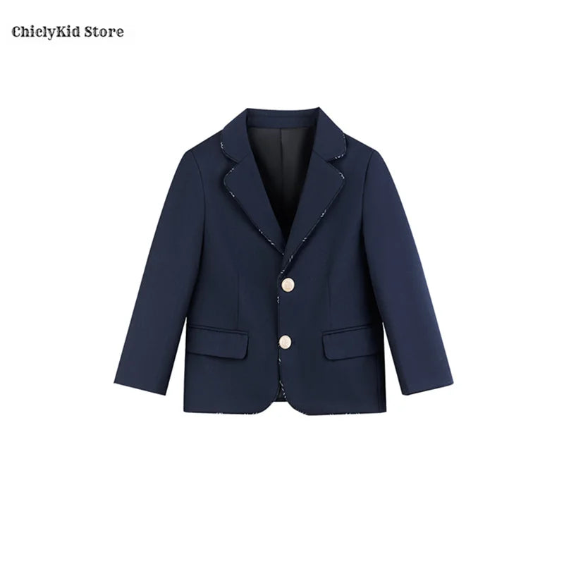 Children British School Uniforms Girls Preppy Jacket Pleated Skirts Boys Blazers Pants Suits Kids Teenage Student Clothes Sets