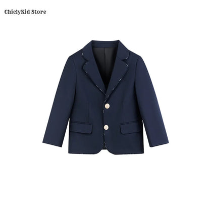 Children British School Uniforms Girls Preppy Jacket Pleated Skirts Boys Blazers Pants Suits Kids Teenage Student Clothes Sets