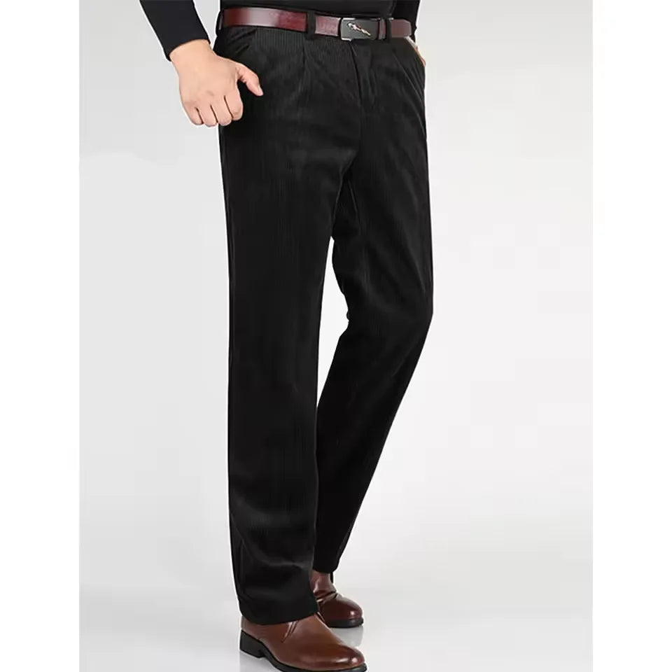 Men's Corduroy Suit 2 Piece – Double Breasted Slim Fit Blazer and Pants for Wedding, Business, and Formal Events
