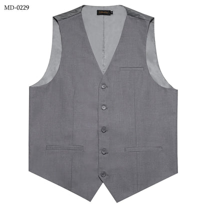 Men's Suit Vest – Solid Formal Waistcoat for Wedding, Party & Business Wear