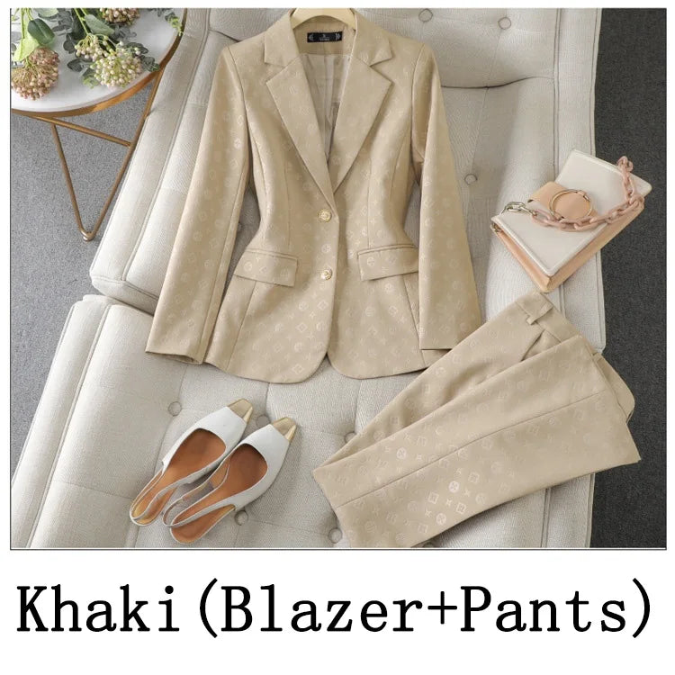 Fashion Temperament Professional Suits Women 2024 Spring Summer New Formal Long Sleeve Blazer And Pants&Shorts Sets Work Wear