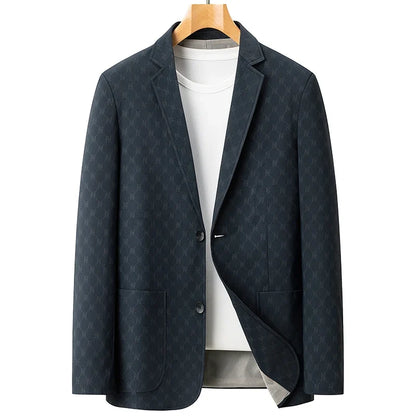 Blazer Outdoor Men's Casual Fashionable Sporty Slimming Letter Trendy British Style Versatile Business Gentleman Wedding Blazer