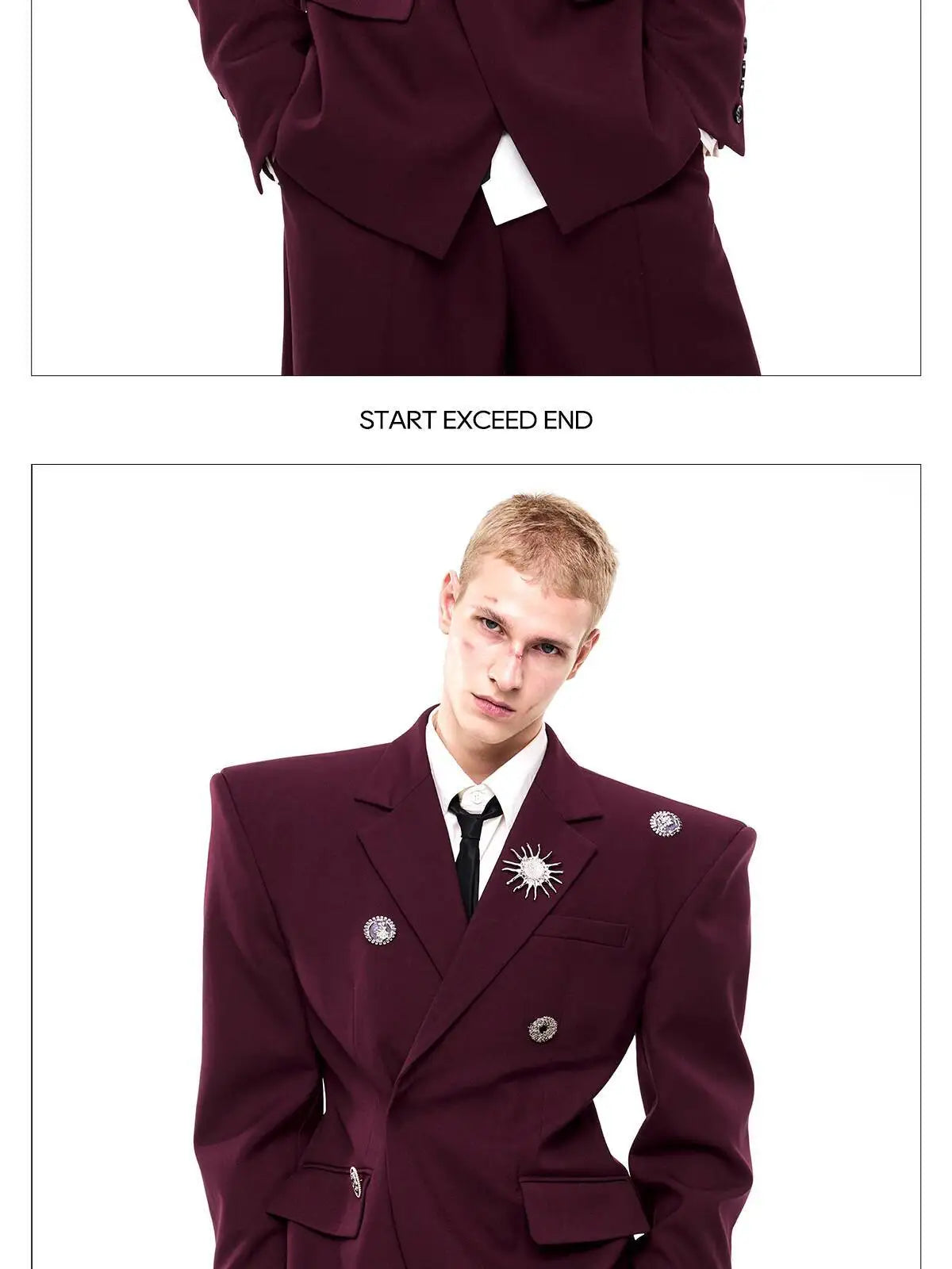 Luxury Temperament Niche Three-dimensional Patchwork Blazer Coat Men's 2025 Autumn Original Shoulder Pad Clothes JY4547