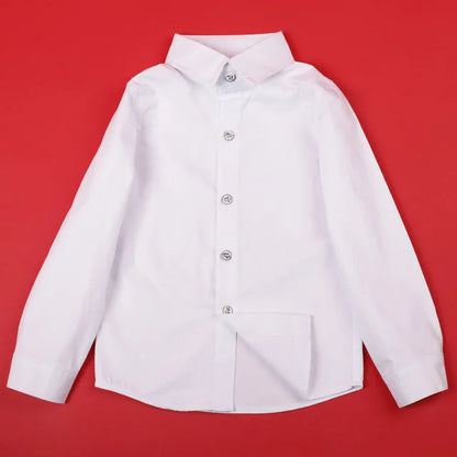 Kids Boys White Blazer Vest Pants 3PCS Set Children Baptism Wedding Prom Suit Baby Boy Elegant Dress Teenager Party Costume