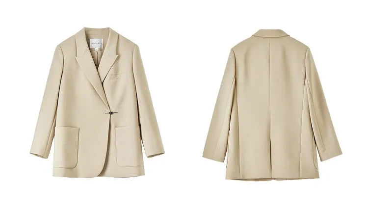 Black Blazer Suit Jacket Women 2026 Spring Fall Fashion Trend Elegant Office Ladies Work Wear Clothing 153XC3230X