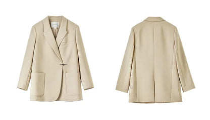 Black Blazer Suit Jacket Women 2026 Spring Fall Fashion Trend Elegant Office Ladies Work Wear Clothing 153XC3230X