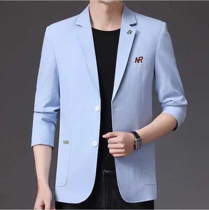 Blazer Men's Fashion Business Outdoor Travel Youth Campus Wedding Versatile Host Shaping Casual Korean Style Thin Style Blazer