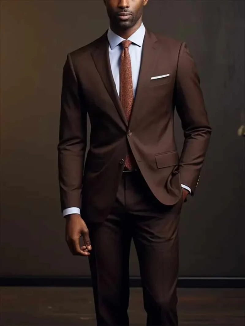 Handsome Men's Formal Black Suits Groom Wear Double Breasted Party Wedding Peaked Lapel Tuxedos(Jacket+Pants)