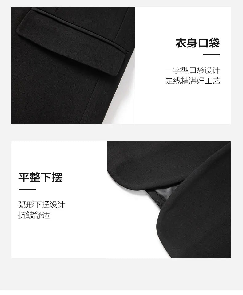 High-Quality Groom's Three-Piece Set Wedding Dress - Slim Fit British Style Business Casual Suit Vest Trousers for Men
