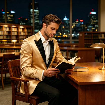 Luxury Satin Men's Tuxedo Blazer Black Peak Lapel One Button Slim Fit Suit Jacket Formal Business Casual Suit For Wedding Party