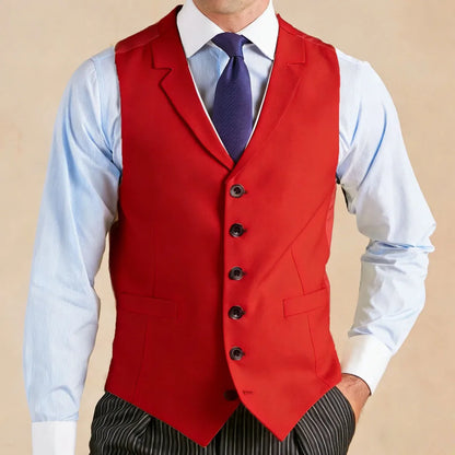 Men's Formal Vest – Single Breasted Waistcoat for Wedding, Banquet & Business