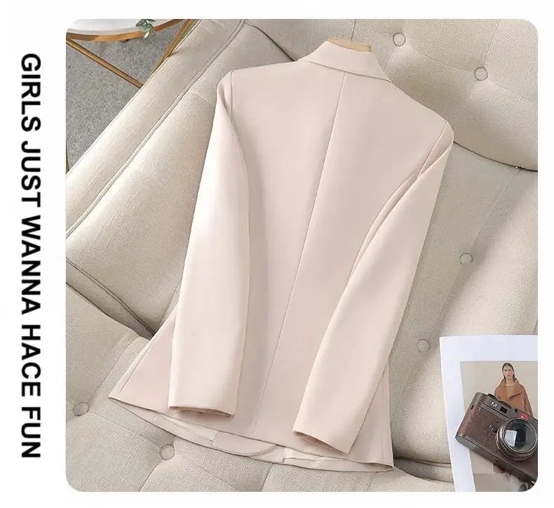 Spring Women's Casual Blazers Feminino Korean Style Fashion Long Sleeve Plus Size Jackets Coats Outerwears Veste Femme
