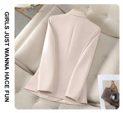 Spring Women's Casual Blazers Feminino Korean Style Fashion Long Sleeve Plus Size Jackets Coats Outerwears Veste Femme