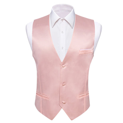 Men's Satin Vest Slim Fit Single-Breasted Waistcoat for Weddings and Formal Occasions