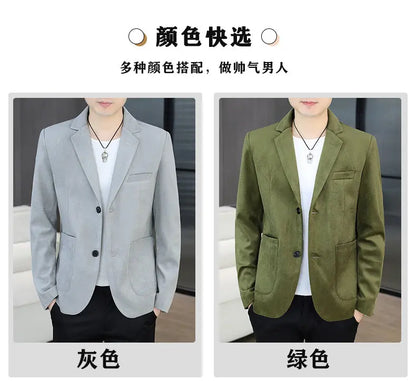 Blazer Men's Fashion Business Gentleman Groom Professional Gentleman Form-fitting Versatile Casual Formal Wear High-end Blazer