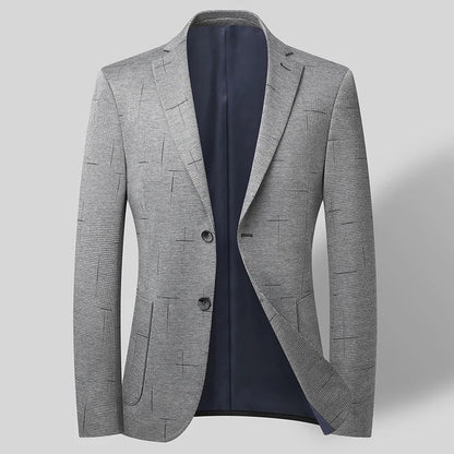 Blazer's New Men's Fashionable Business Wedding Banquet Casual Hosting Dress Showcases A High-end Middle-aged Gentleman Blazer