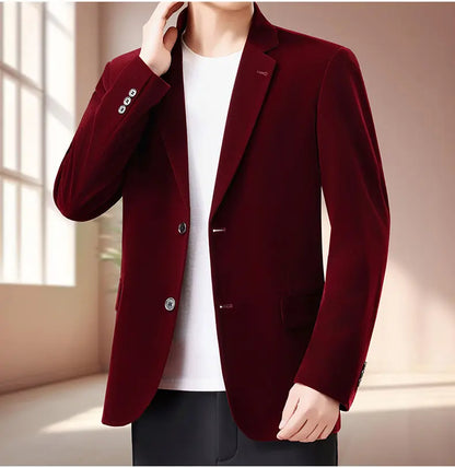 Blazer Men Fashionable Business Outdoor Travel Youth Campus Wedding Versatile Gentleman Host Slim-fit Casual Korean Style Blazer