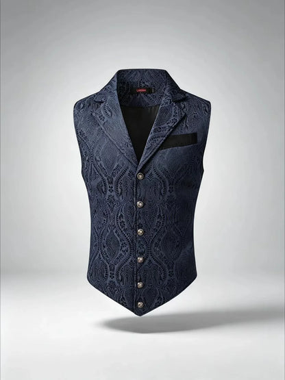 Men's Suit Vest – Floral Jacquard Waistcoat for Weddings & Formal Occasions