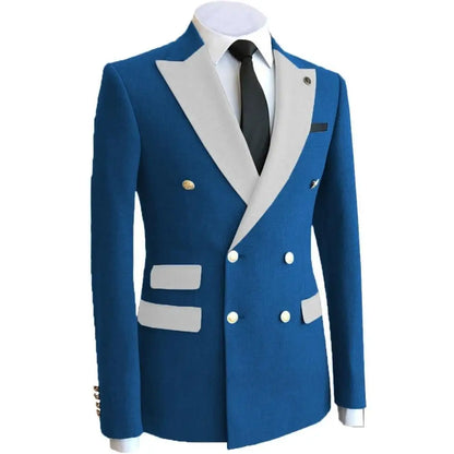 Costume de mariage pour homme, veste de blazer, smoking, vêtement formel, manteau croisé, pour marié, homme d'affaires, tenue de fête, XS-6XL
