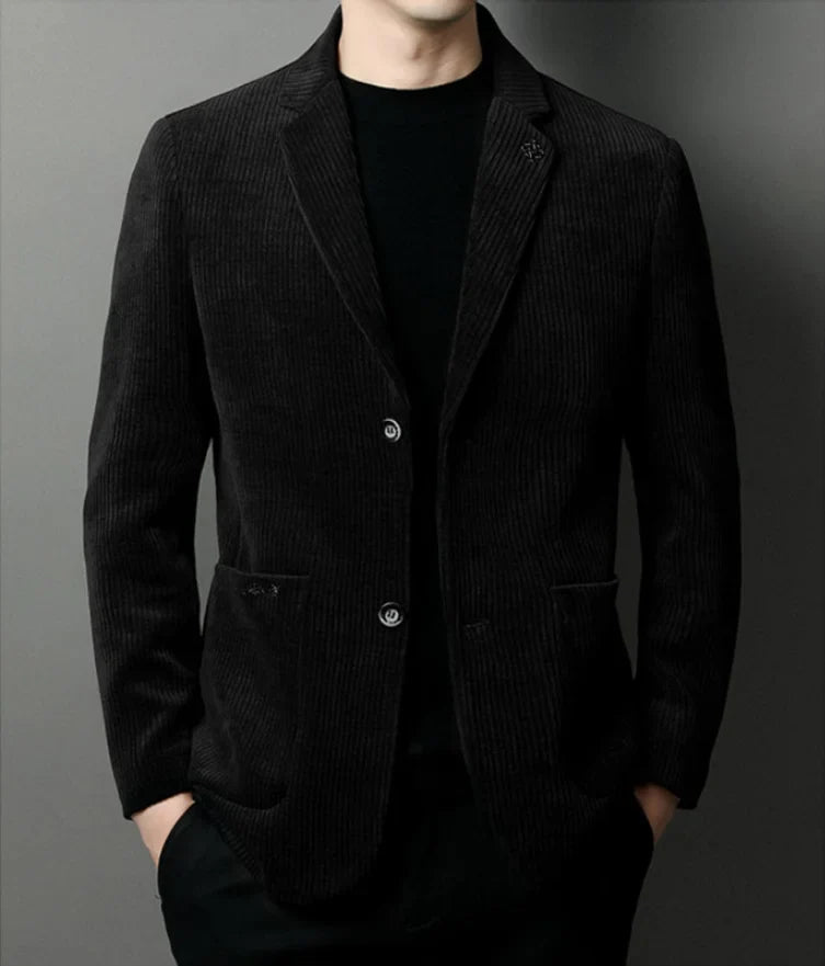 Men's High-Quality Corduroy Coat Autumn Winter Thick Velvet Casual Suit Jacket Handsome Ruffian Business Top Trend