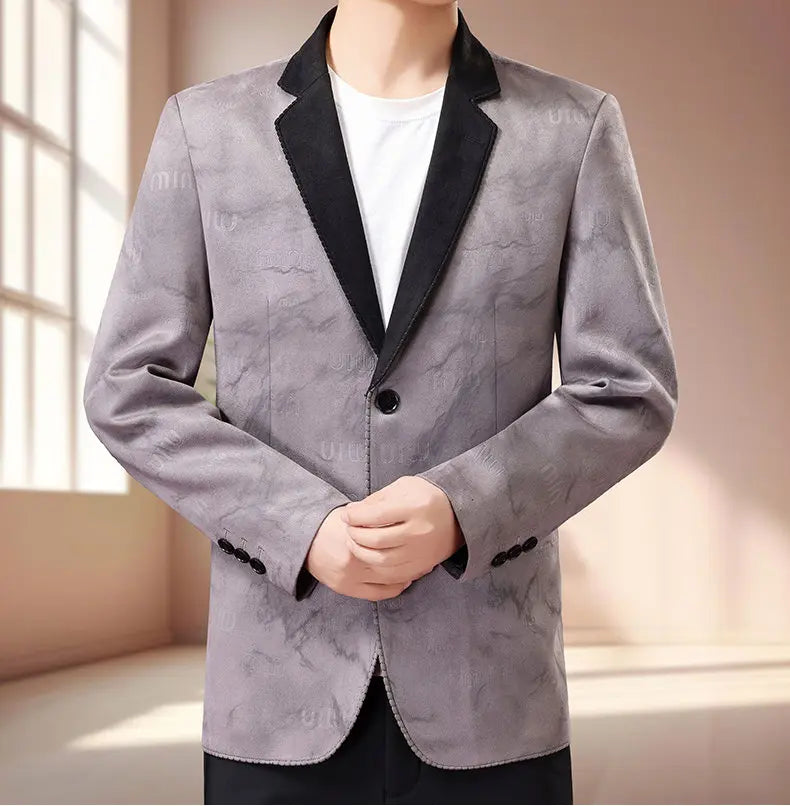 Blazer Men Fashionable Business Outdoor Travel Youth Campus Wedding Versatile Gentleman Host Slim-fit Casual Korean Style Blazer