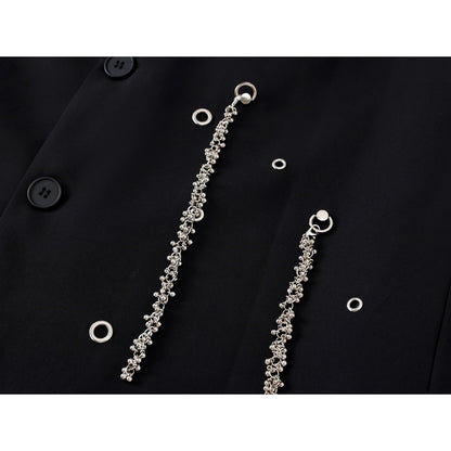 Women's Black Gothic Emo Blazer Jacket Harajuku 2000s Vestes Femme Outerwear Vintage Long Sleeve Sequins Suit Coat Clothing 2025