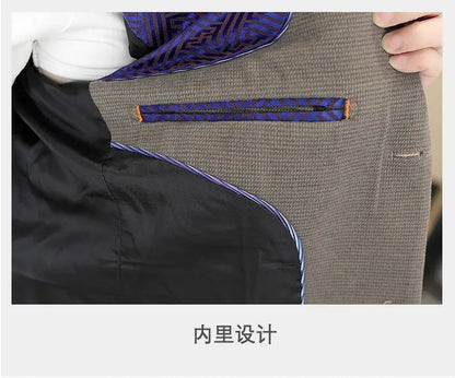 Blazer Men Business Gentleman Leisure Korean Wedding Fashion Trend, Slimming, Versatile, High-end Casual, High-end Woolen Blazer
