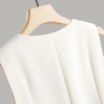 2024 NEW Spring Summer Women's Blazer Vests Korean Slim Sleeveless Jacket Fashion Commuting Office Female Vest Short Waistcoat