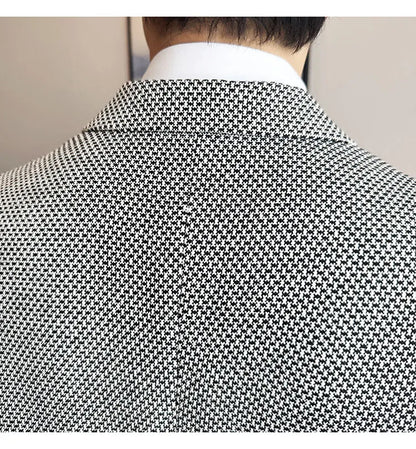 New Lmitation Linen Woven Slim Fit Suit Jacket Men Fashion Casual Business Blazers Wedding Social Party Dress Coats 4XL-M