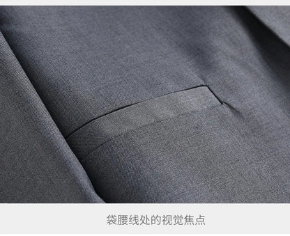 Blazer Men Fashion Gentleman Business Slimming Outdoor Zhongshan Suit Trendy Banquet Host Casual Wedding Stand-up Collar Blazer
