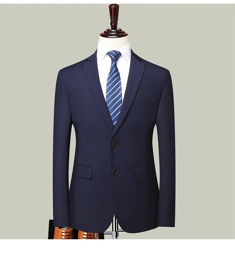 Suits for Men, College Students, Civil Servants, Business Interviews, Formal Wear, Weddings, Grooms, Best Men, Two-Piece Suits
