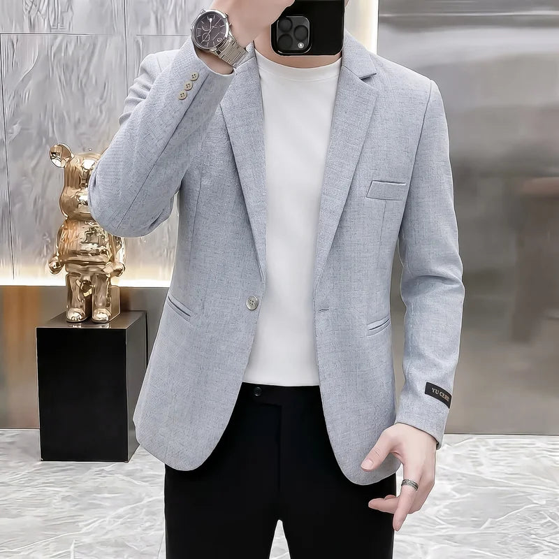 Men's Slim Fit Fashionable Hair Stylist Little Blazer Autumn 2026 New Arrival Trendy Small Jacket for Younger Men