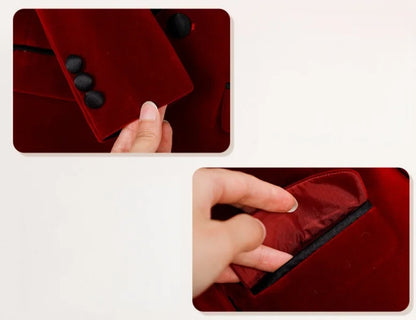 Boys Formal Wedding Birthday Party Wear Kids Piano Host Speech Performance Costume Children's Blazer Pants Bowtie
