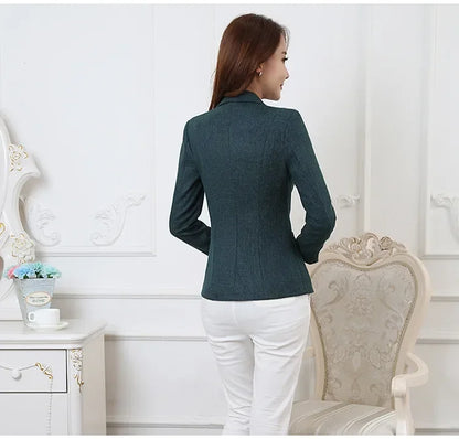 Fashion Women Blazers Jackets Work 2025 Office Lady Suit Slim Single Breasted Business Female Blazer Coats Formal Veste Femme